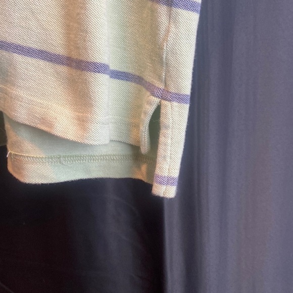Izod Blue & Green Striped Polo 💕 - Picture 5 of 8